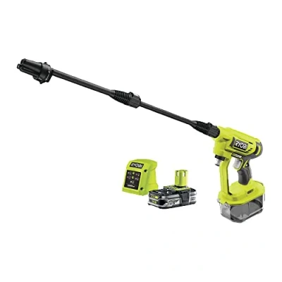 Image de RYOBI Pistolet haute pression sans fil à batterie 18V ONE+ 22 bars 182 L buse 3 en 1 nettoyeur toute surfaces tuyaux 6 m avec crépine et filtre intégrés 2,5 Ah RY18PW22A 125
