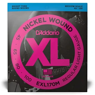 Image de D&#039;Addario Cordes Basse Bass Strings EXL170M Light, 45 100 Moyenne Échelle