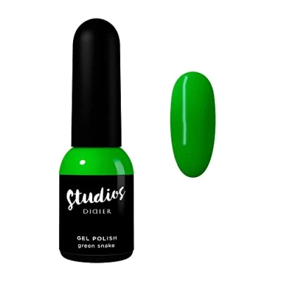 Image de Didier Lab Studios Gel Polish Green Snake Produit Professionnel Manucure Pédicure Pigmentation Riche pour Couverture Complète Très Brillant Idéal débutant Lampe LED/UV Cadeau Femme