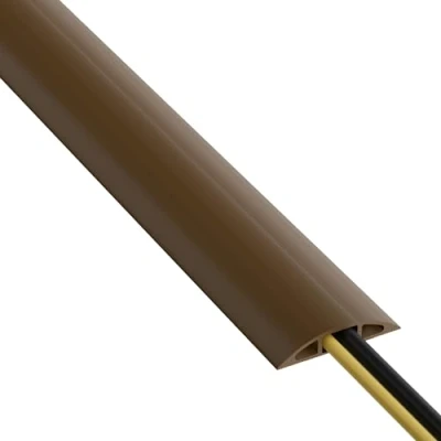 Image de D Line Passe Câble Sol D’Usage Léger, CC 3, Cachez et Protégez Les Câbles Évitez Risques, 60mm x 12mm, Longeur 1,8m, Marron