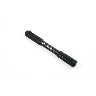 Image de SILCA Mini Pompe Tattico Tuyau et mandrin intégrés Presta/Schrader Support pour Porte Bouteille d&#039;eau Inclus à vélo compacte portative