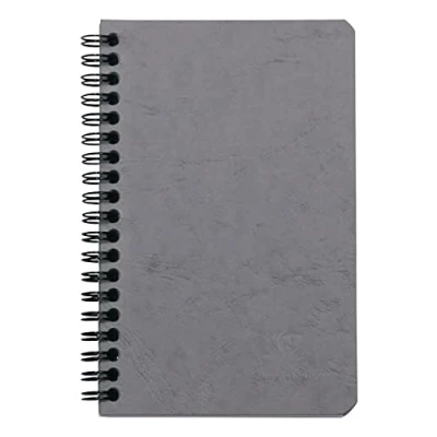 Image de Clairefontaine 786165C Collection Age Bag Un Carnet à Pochettes Gris 11x17 cm 120 Pages Détachables Lignées + 3 Intercalaires avec Poches de Rangement Couverture Carte Lustrée Grain Cuir
