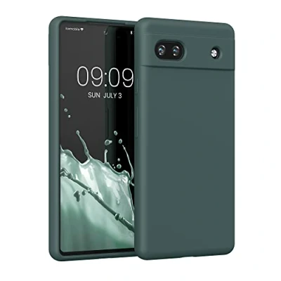 Image de kwmobile Housse Compatible avec Google Pixel 6a Coque de téléphone Protection Souple en Silicone Bleu Vert