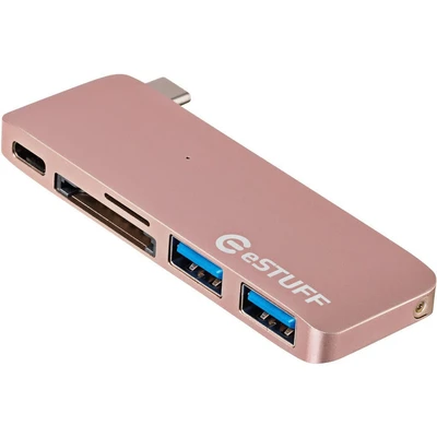 Image de eSTUFF ES84121 rose station d&#039;accueil USB 3.2 Gen 2 (3.1 2) Type C Or Neuf
