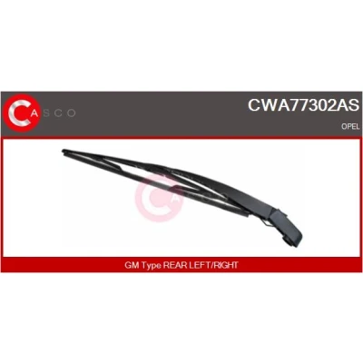 Image de Bras d&#039;essuie glace, nettoyage des vitres Casco CWA77302AS arrière pour direction à droite/à gauche OPEL: Corsa C 3/5 portes, Meriva A