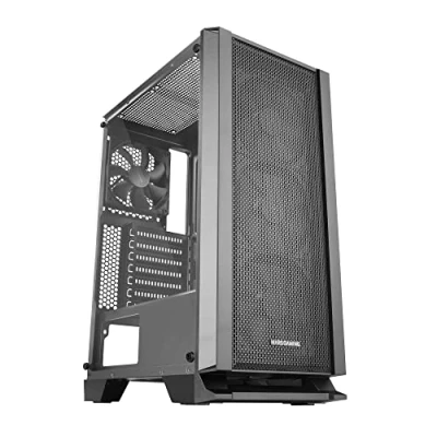 Image de Mars Gaming MC MASTER, Boîtier PC ATX, Metal Mesh Front Panel, Verre Trempé, 4 Ventilateurs Ultra silencieux 120mm, Noir