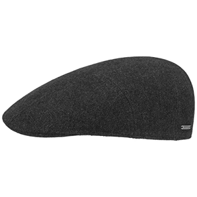 Image de STETSON Casquette avec Cachemire Reid Wool Homme Made in The EU Laine Gavroche visière, Doublure, Doublure Hiver Automne XL (60 61 cm) Anthracite