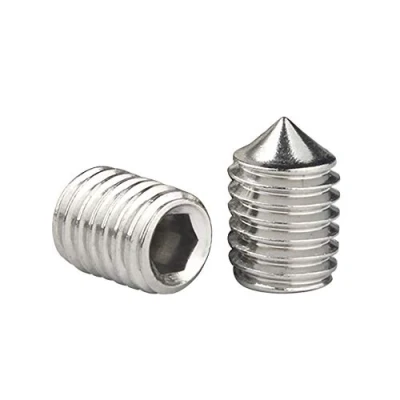 Image de Yudesun Quincaillerie Fixations Pointe à Cône Vis Sans Tête Acier Inoxydable Hex Jeu de Douilles en Coupelle Attaches Filetage Métrique Clé Allen Hexagone Creux Clous M5 M6 M8