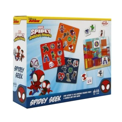 Image de SHUFFLE Spidey et Ses Incroyables Amis cherchent, Trouvez Spidey, méchants dans ce Jeu Amusant pour Les Fans de Marvel, Excellent Cadeau, 2 à 4 Joueurs, partir 3 Ans