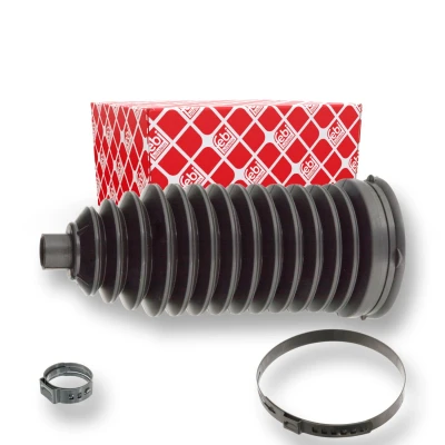 Image de FEBI BILSTEIN 102069 Jeu de joints soufflets, direction Thermoplastique Essieu avant gauche, droit avec colliers