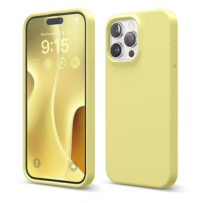 Image de elago Coque en Silicone Liquide Compatible avec iPhone 15 Pro Max, de qualité supérieure, Protection intégrale [Structure à 4 Couches Anti Choc], Doublure Microfibre Douce