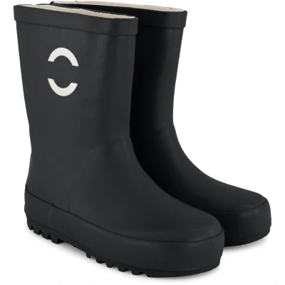 Image de Mikk line bottes en caoutchouc pour enfant de pluie doublées imperméables Chaussures et enfant, Noir , 35 EU