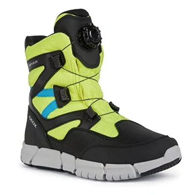 Image de Geox Garçon J Flexyper Boy B Abx Bottines, Fluo Yellow/Black, 36 EU