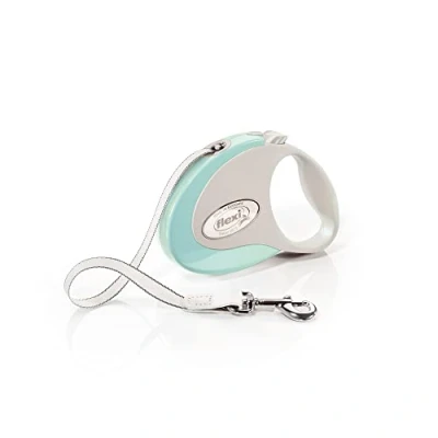 Image de Flexi, Laisse Modèle Style, des Couleurs Pastel Modernes, Un Noir élégant, Système de freinage Robuste et Ergonomique, Poignée Souple, Guidage perfectionné, Made in Germany, Vert, S 3m