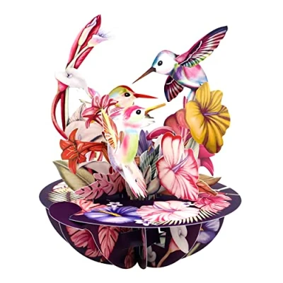 Image de SANTORO Pirouette, Carte de vœux pop up 3D Colibri (PS047B)