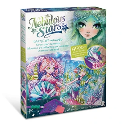 Image de Kit Créatif Strass par Numéro Marinia Nebulous Stars à Coller, Peinture Diamant l&#039;Eau Tableau Imprimés avec Loisirs Complet pour Enfant partir de 7 ans