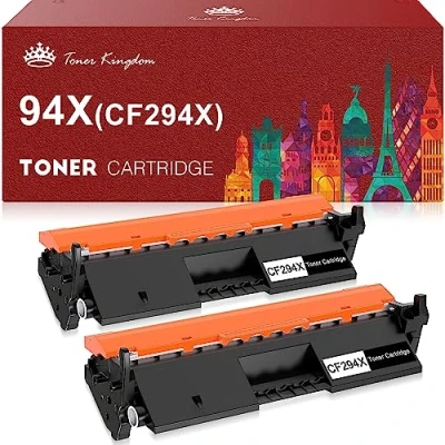 Image de Toner Kingdom Cartouche de Compatible pour HP 94X CF294X Laserjet Pro MFP M148dw M148fdw M148, M118dw M118 (Noir, Pack 2)