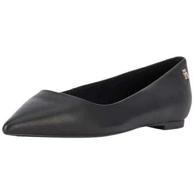 Image de Tommy Hilfiger Femme Essential Pointed Ballerina FW0FW07863 Ballerines, Noir (Black), 37 EU