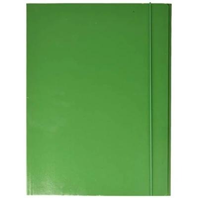 Image de Esselte chemise à 3 rabats, capacité 150 feuilles, format 25 x 35, fermeture avec élastique rond, presspan monoverniciato, Lot de 5, Vert, Linear, 390341180
