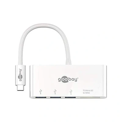 Image de goobay 62097 Adaptateur USB C Multiport Lecteur de Carte
