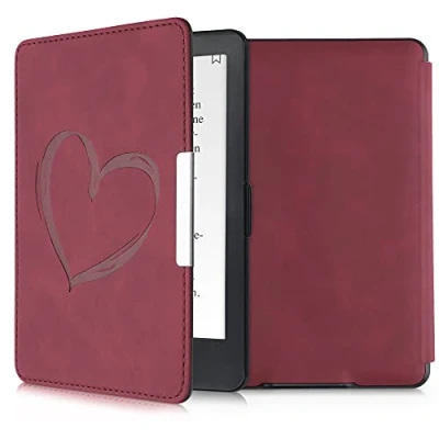 Image de kwmobileÉtui Compatible avec Amazon Kindle Paperwhite Coque Étui à Rabat magnétique tabletteeReader Similicuir Rouge foncé