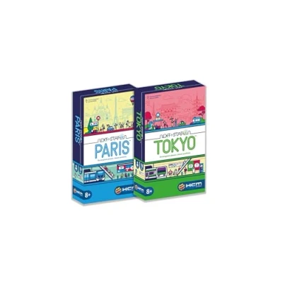 Image de HCM Kinzel Bundle Next Station Tokyo et Paris Jeu de société 2 Jeux Flip Write Bâche réseaux métro avec habileté stratégie, pour 1 à 4 Joueurs, partir 8 Ans