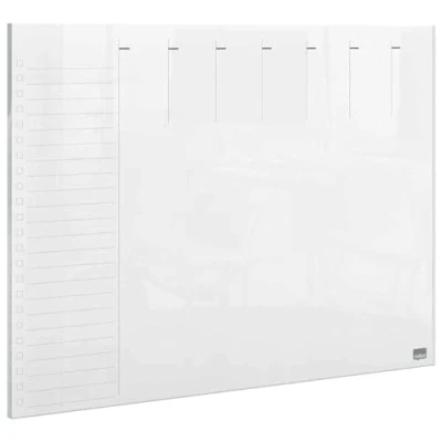 Image de Nobo Mini Tableau Agenda Semainier Transparent Effaçable en Acrylique, Format A4, Facile à Effacer, 210 x 297 mm, Feutre Marqueur et Fixations Murales Inclus, 1915614