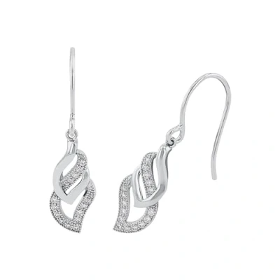 Image de Amor Boucles d&#039;oreilles pour femme en argent sterling 925, avec zircone synthétique, 2,1 cm, argent, livrées dans une boîte cadeau, 9963713
