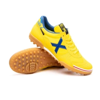 Image de Munich Mixte Gresca Genius 607 Chaussures de Football en Salle, Citronier, 39 EU