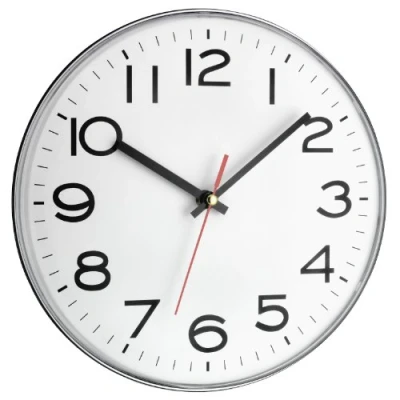 Image de TFA Dostmann 60.3017.A Horloge Murale analogique avec trotteuse Grande et Facile à Lire, Design Plat Moderne Chiffres Noirs, Quartz, Blanc/Argent, (l) 280 x 40 (H) mm