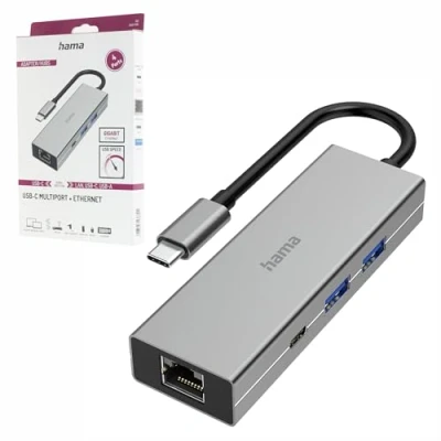 Image de HAMA 00200108 Station d&#039;accueil USB 3.2 Gen 1 (3.1 1) Type C Gris