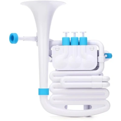 Image de Nuvo jHorn en blanc avec bordure bleue, bleue Taille unique