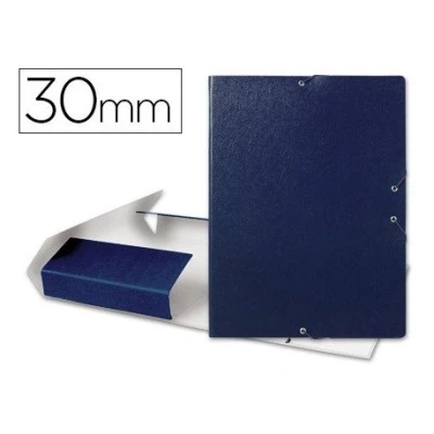 Image de Liderpapel 937337 Boîte Classement Carton Gaufrier Chemise Projets A4+ 245 x 345mm Papier Bleu