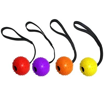 Image de Fayemint 4 Pièces Chien Balle Corde, avec pour Récupérer, Attraper, Lancer, Tir à la Corde Balles en Caoutchouc Naturel, Chiens