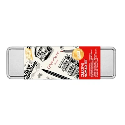Image de Caran d&#039;Ache RYLSEE 3000.323 Kit de lettrage + 1 cours création en ligne dans un étui métal gris