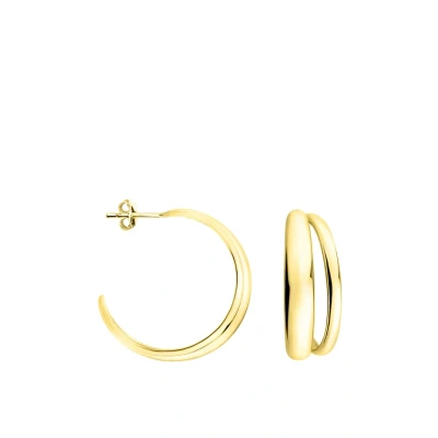 Image de Sofia Milani Doubled Boucles d&#039;oreilles, Femme, Taille: One Size, Gold coloured