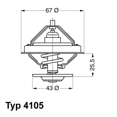 Image de WAHLER 4105.71D Thermostat d&#039;eau 71 avec joint d&#039;étanchéite