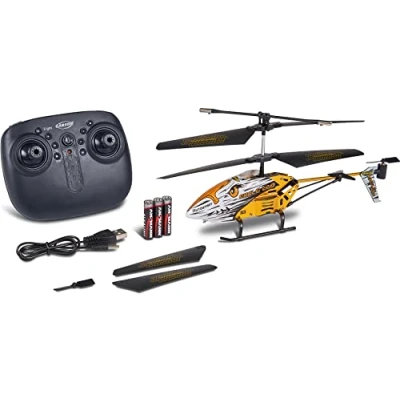 Image de Carson 500507151 Eagle 220 Autostart 2.4G RTF hélicoptère RC, télécommandé, avec Piles et télécommande, 100% prêt à Voler Or