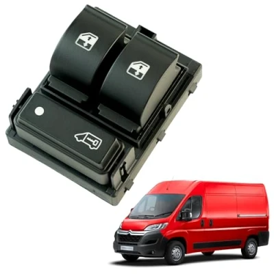 Image de Bouton leve vitre compatible pour Boxer 3, Ducato Jumper 3 (à partir de 2006) interrupteur lève avant gauche (conducteur) 6490X8 6490X9