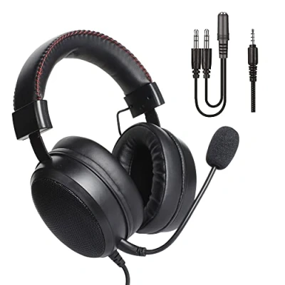 Image de DR1TECH Blackjack+ Casque Gamer avec Câble et Micro pour Console PS5 [3D Audio], PS4, Xbox One X/S, Nintendo Switch Smartphone Over Ear Headphones Driver40mm [Immersion Totale]