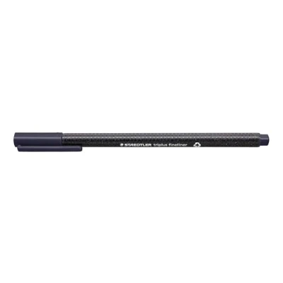 Image de Staedtler Triplus Fineliner 334 Feutre Pointe Superfine 0, 3 Mm Bleu Indigo 10 pièces