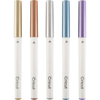 Image de Cricut Kit de 5 stylos à Pointe Moyenne Couleurs métallisés, Autre matériau, Multi Colored, Unique