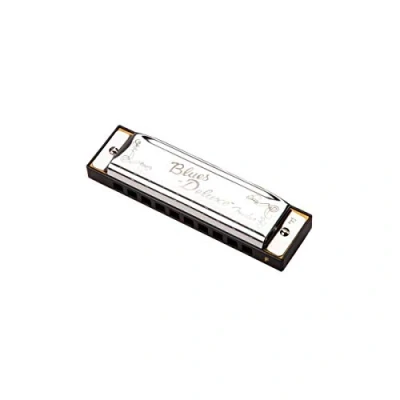 Image de Fender Blues Deluxe Harmonica, Clé de F, 10 Trous, Nickel Chrome, Étui Inclus