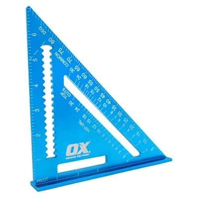 Image de OX Tools Pro Chevrons carrés en aluminium métrique 180 mm, bleu
