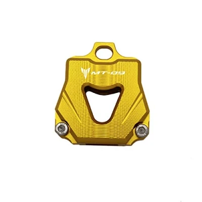 Image de LongGreat MT09 Clé Couverture Casquettes Moto Porte clés pour Yamaha FJ 09/XSR900/MT 09/FZ 09/MT 09 SP/MT Tracer 2014 2020 (Or, 1 élément)
