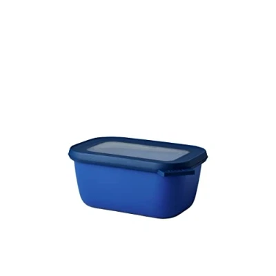 Image de Mepal Bol Multifonction Rectangulaire Boîte Conservation Alimentaire avec Couvercle Convient comme de Hermétique pour le Réfrigérateur, Micro ondes &amp; Congélateur 750 ml Vivid blue