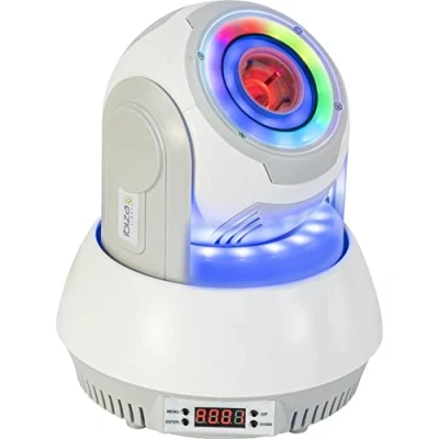 Image de IBIZA LIGHT STAR Spot WH Lyre 30W RGBW à 7 Gobos et 3 anneaux Lumineux