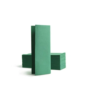 Image de Alvotex Chic Airlaid Lot de 50 Serviettes jetables pliées en 8, Aspect Tissu, 32 x 40 cm, Vert
