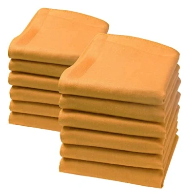 Image de Merrysquare Mini Mouchoirs Unis Petite Taille 23cm x 100% coton Modèle Lilliput (Ocre)