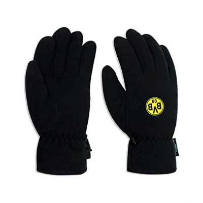 Image de Borussia Dortmund,Gants en polaire, noir jaune, XS/S